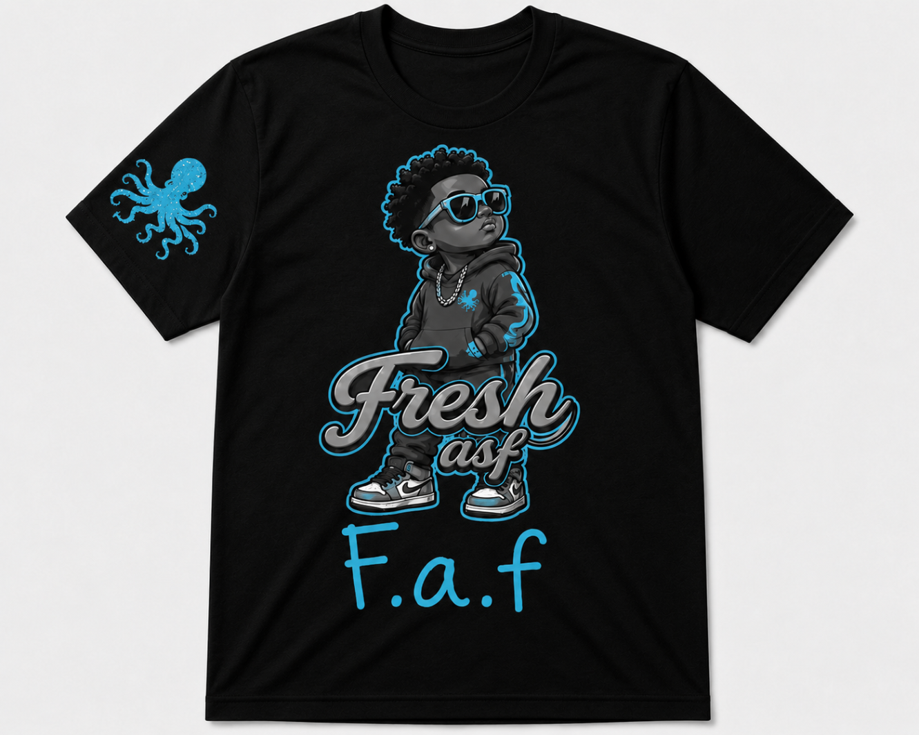 Fresh asf Tee — Blue Chrome Boy